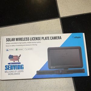Solar panel wireless backup camera